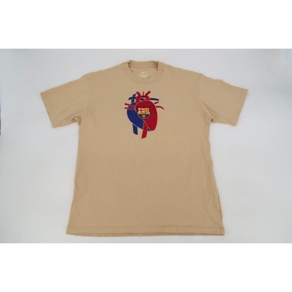 Nike Mens Small Patta x Barcelona FC x Culers Del Mon Beige Shirt FJ4208-252